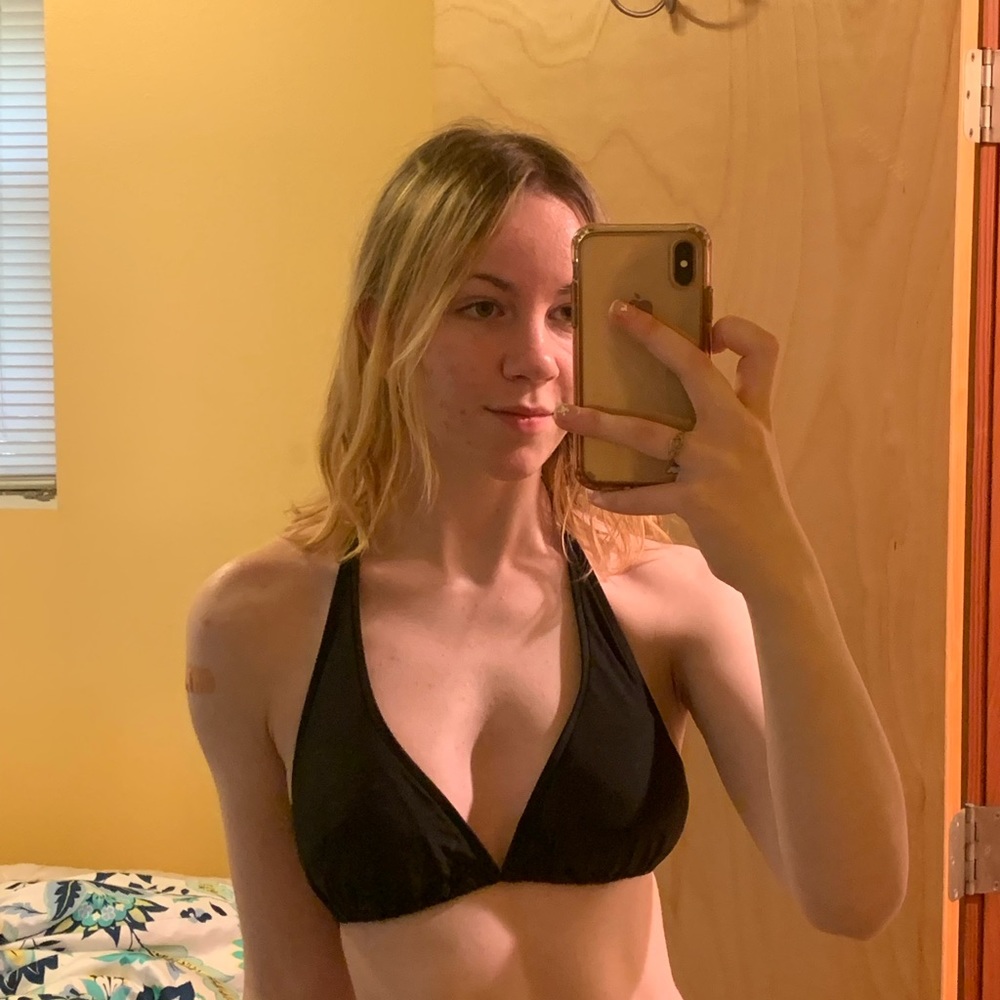 black bikini top